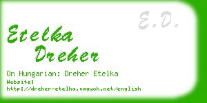 etelka dreher business card